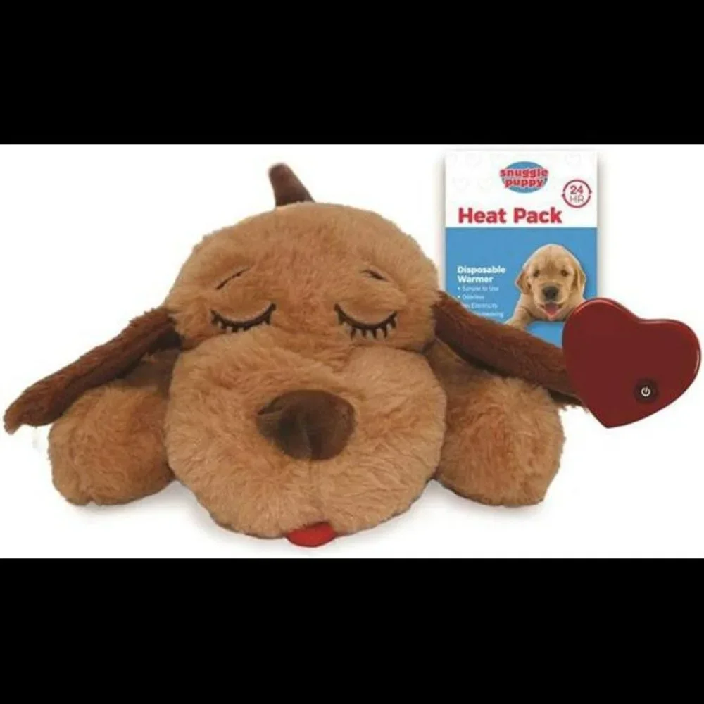 Puppy Heartbeat Stuffed Toy Pet Anxiety Relief and Calming Aid & Blanket Bundle